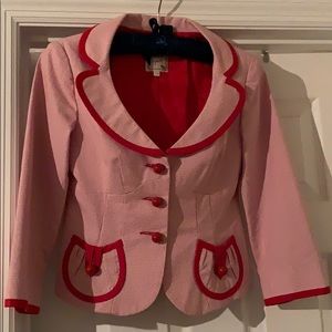 Nanette Lepore red/white blazer
